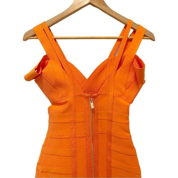 House of CB Orange Mimi Bandage Bodycon Dress size XS - Picture 8 of 10